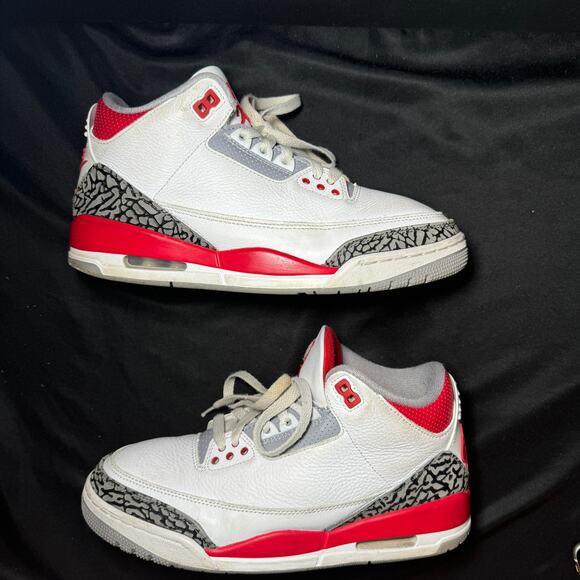 Size 8 - Nike Air Jordan 3 Retro Fire Red 2022 Men's Shoes - Picture 2 of 9